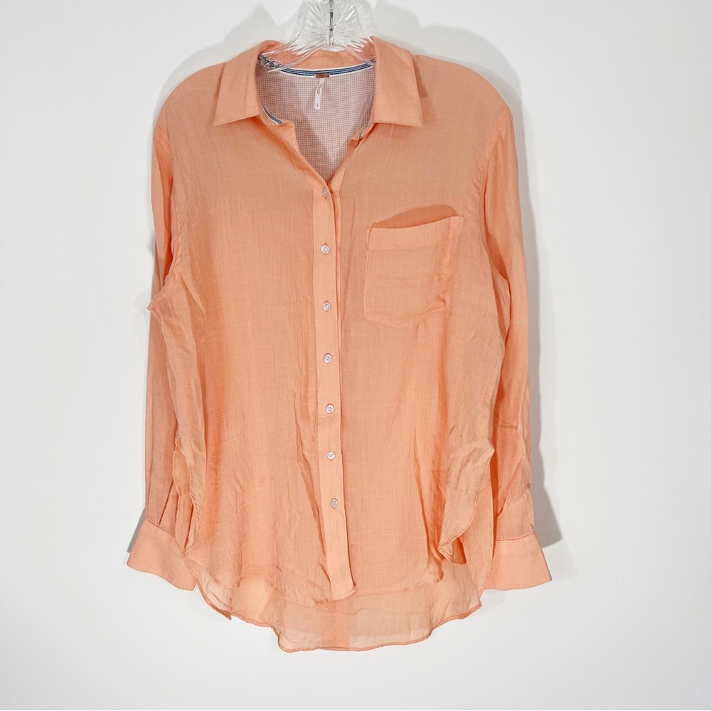 Free People That’s a Wrap Buttondown Shirt Size Small